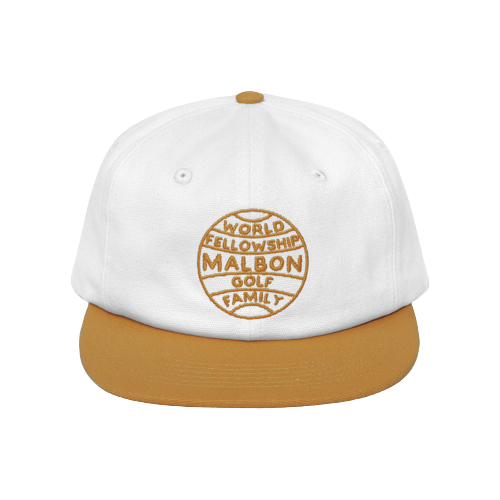 Golf Hats / Malbon / M SCRIPT TWO TONE STRAPBACK HAT Brown